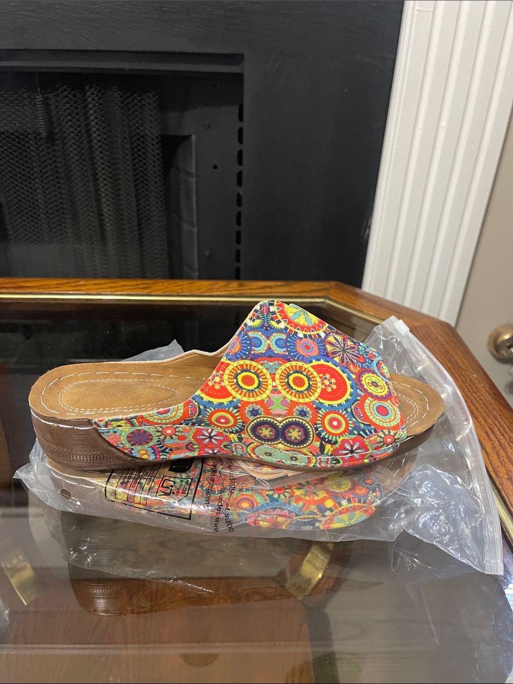 bernie mev. Multicolor Floral Pattern Slip-On Mules